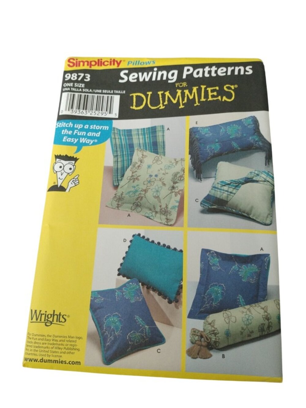 Simplicity Pattern 9873 Pillows Sewing Patterns For Dummies 6 Different Uncut